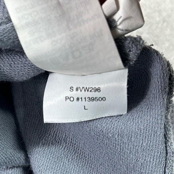 Vuori Laguna Henley Sweatshirt Womens Large Blue Gray Organic Cotton Relaxed Fit - Picture 5 of 12